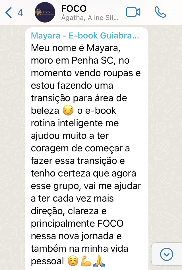 Depoimento Mayara — Comunidade FOCO